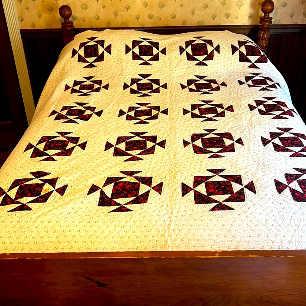 Vintage Circa 1890’s “Flying Geese” quilt.